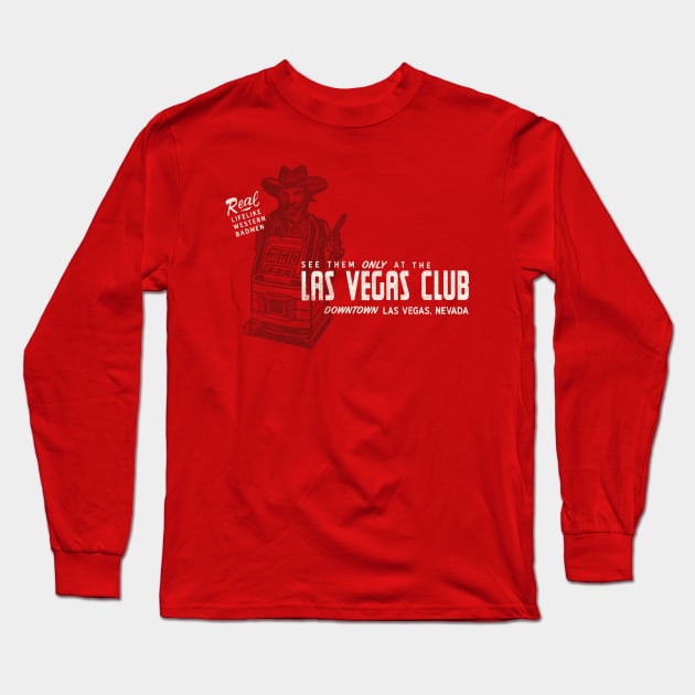 Retro Vintage The Las Vegas Club Casino Long Sleeve T-Shirt by StudioPM71